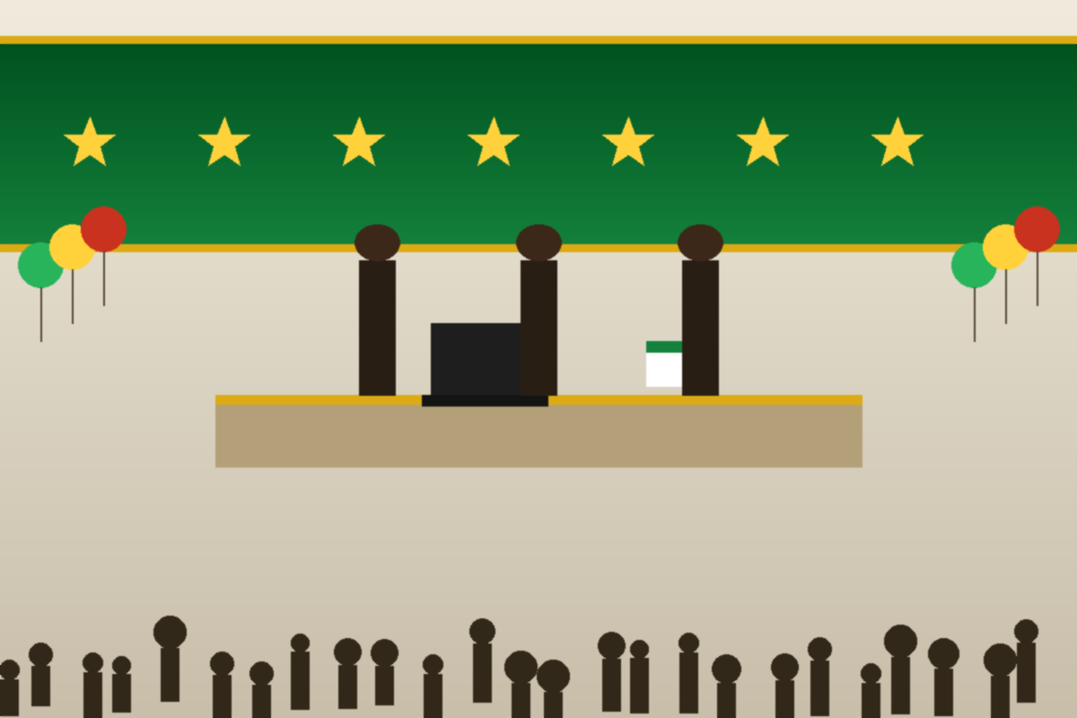 Welcome registration desk at a Juneteenth NYC celebration event