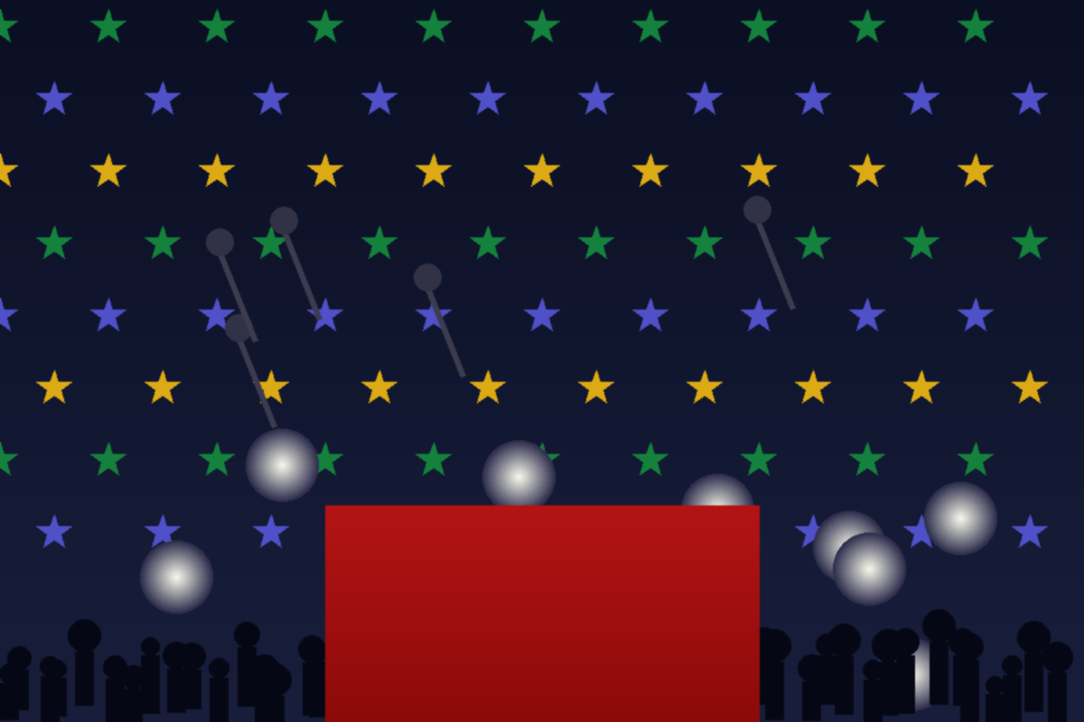 Media crew covering Juneteenth NYC event with cameras and press credentials